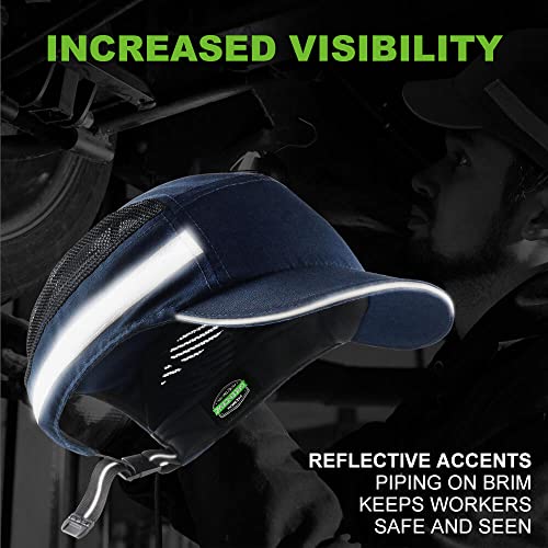 GREEN DEVIL Bump Cap for Safety Baseball Cap Style Hard Hats for Adult Men Women Breathable Lightweight Safety Hat for Head Protection with Reflective Stripes - Image 5