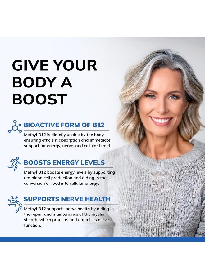 aSquared Nutrition Methyl B-12 Max Strength 5000 MCG Tablets for Adults - Image 5