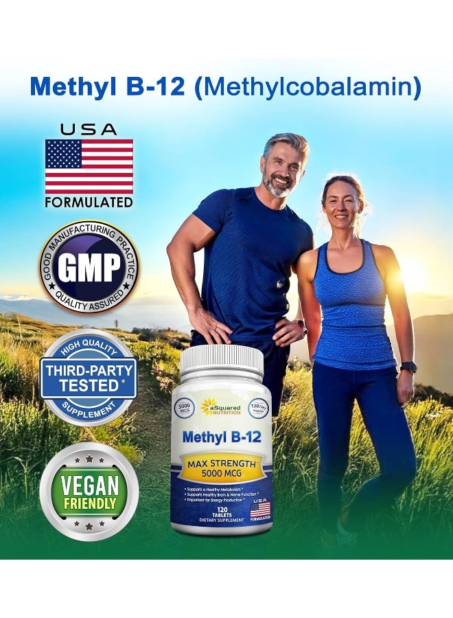 aSquared Nutrition Methyl B-12 Max Strength 5000 MCG Tablets for Adults - Image 4