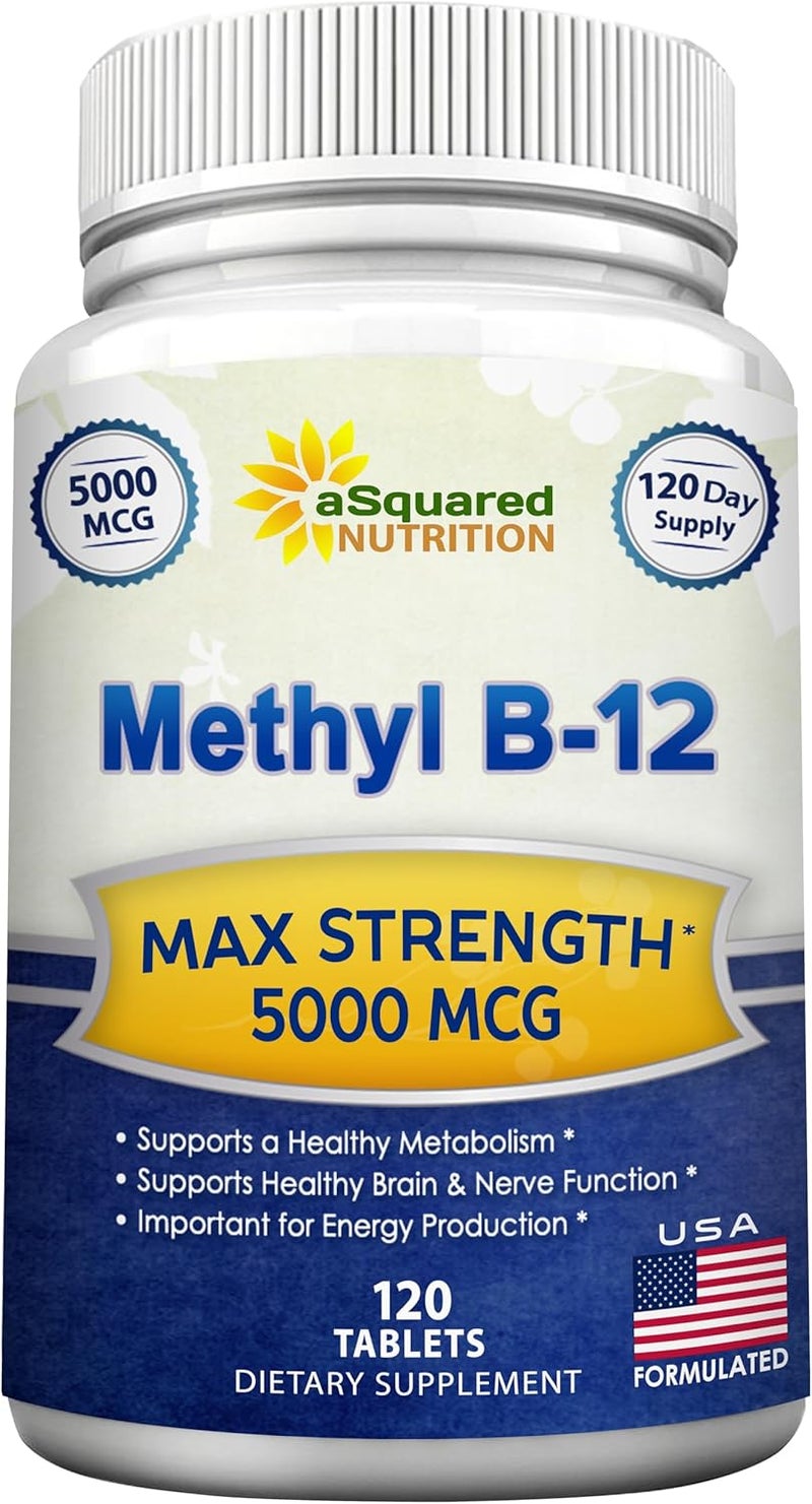 aSquared Nutrition Methyl B-12 Max Strength 5000 MCG Tablets for Adults - Image 1