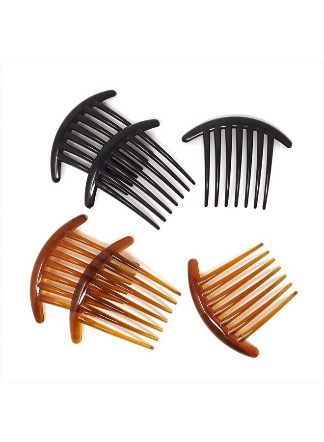 HONBAY 6PCS Plastic 7 Tooth French Twist Combs Hair Side Combs Clips Accessory for Women and Girls (4Inch) - Image 1