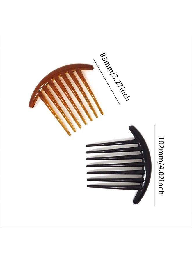 HONBAY 6PCS Plastic 7 Tooth French Twist Combs Hair Side Combs Clips Accessory for Women and Girls (4Inch) - Image 2