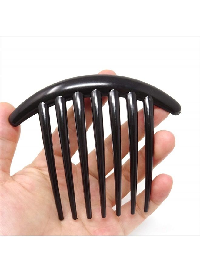 HONBAY 6PCS Plastic 7 Tooth French Twist Combs Hair Side Combs Clips Accessory for Women and Girls (4Inch) - Image 3