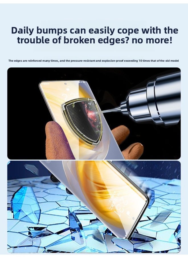 Generic - For Vivox90 Tempered Film X90pro Mobile Phone Film Anti-fall Curved Surface P0r Real Curved Screen Por Ten Protection-Colour:[store Manager Commitment] Collection + Cart Order Exclusive Sticker Damage Guarantee★One Year Warranty-Size:vivo X90 Pro+ - Image 1