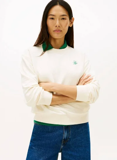 TOMMY HILFIGER Logo Embroidery Terry Sweatshirt