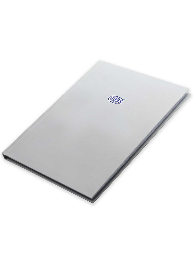 FIS Pack of 5 Hard Cover Notebook A5 Single Line, 100Sheets, Silver -FSNBA5SL100SL - Image 1