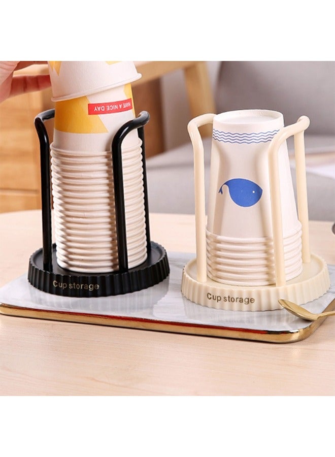2-Piece Paper Cup Holder, Versatile Storage Holder for Disposable Cups, Coffee Cups or Tea Cups on Desk (Black) - Image 4