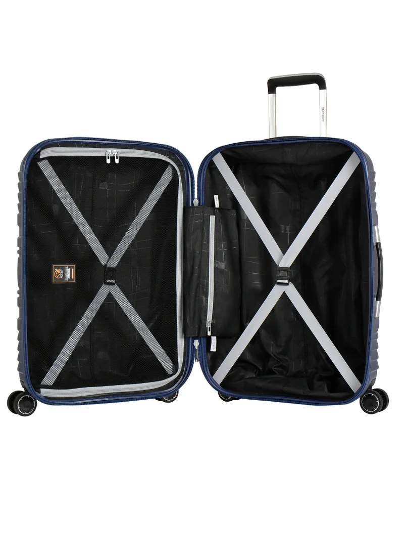 eminent Hard Case Travel Bag Luggage Trolley TPO Lightweight Suitcase 4 Quiet Double Spinner Wheels with TSA Lock KH16 Aqua Blue