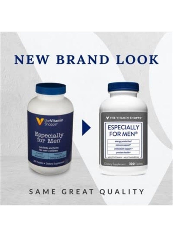 The Vitamin Shoppe Especially for Men Multivitamins, Nutrients & Herbs for Men's Wellness, Antioxidant Support, Immunity & Prostate Health (300 Tablets)  - Image 4