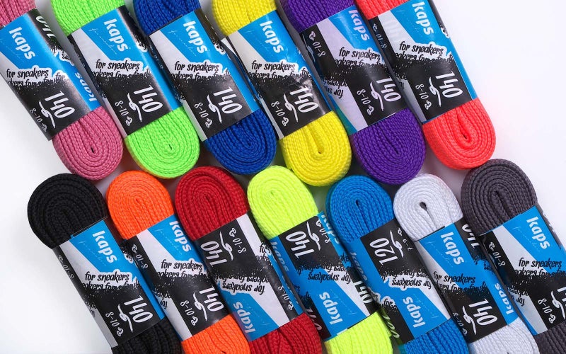 Kaps Sneakers Laces, quality durable shoe laces for casual footwear, made in Europe, 1 pair, many colours and lengths (140 cm - 55 inch - 8 to 10 eyelet pairs - turquoise) - Image 4