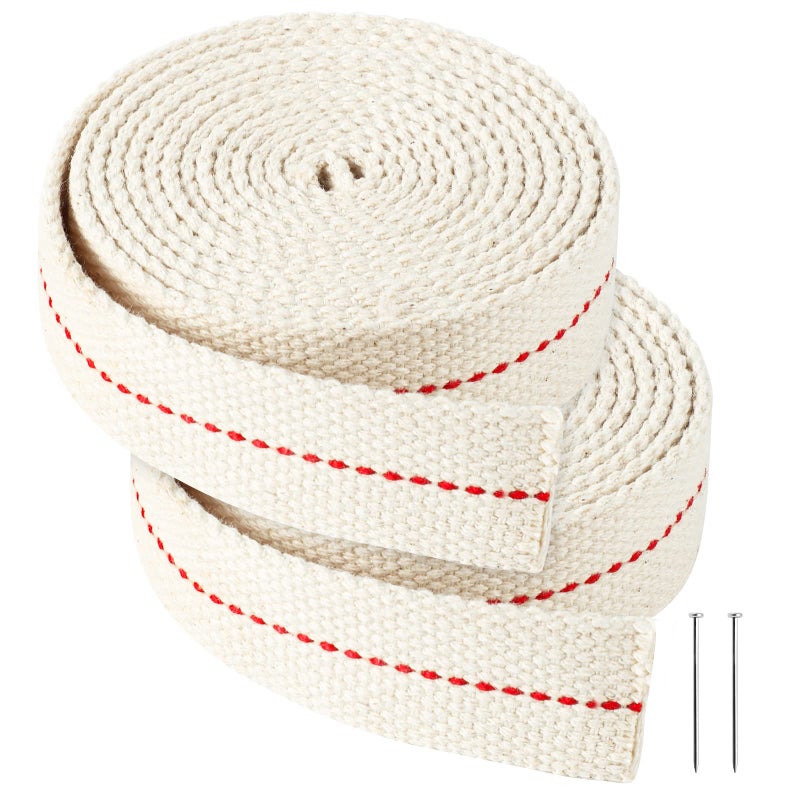 Pengxiaomei 13 Feet 2 Rolls Cotton Oil Lamp Wick 1 Inch Replacement Oil Lanterns Wick for Oil Lamps and Oil Burners 