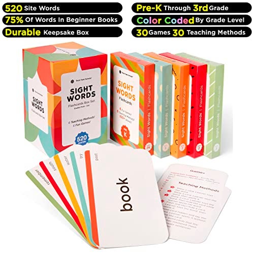 Think Tank Scholar Sight Words Flash Cards – 520 High Frequency Words for Kids Ages 3–9 – Dolch & Fry List – Award-Winning Reading Tool for Preschool, Kindergarten, 1st, 2nd, 3rd Grade – Classroom Set - Image 2
