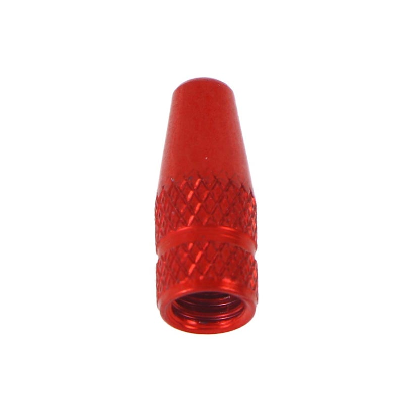 Aluminum Alloy Bicycle Valve Caps 6 Pcs Red Dustproof Anti Rust For Road Mountain Bike - Image 3