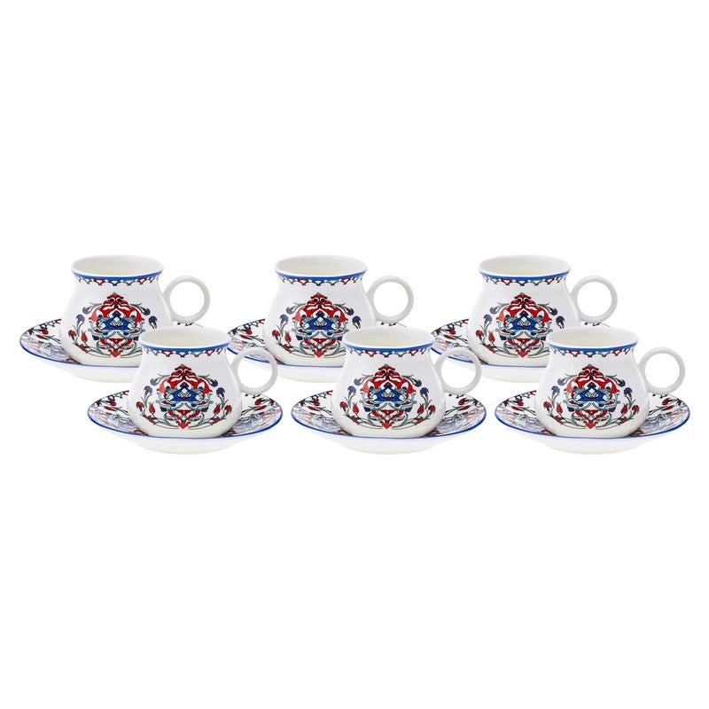 Karaca Hattat 6-Person Turkish Coffee Cup Set 90 ml
