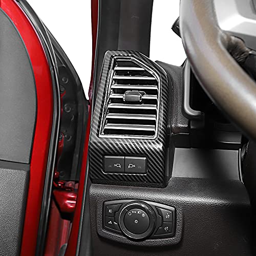 Voodonala فودونالا لفورد F150 2015-2020 أغطية فتحات التهوية الجانبية من ألياف الكربون - Image 2