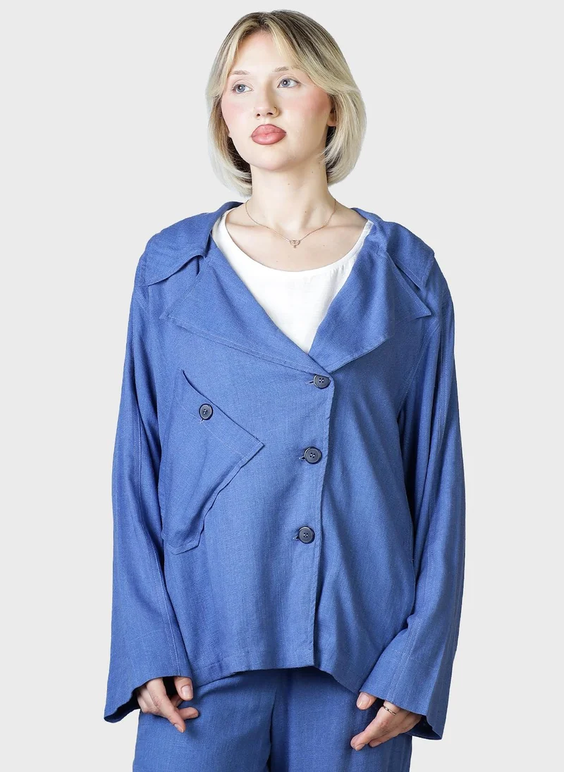Jimmy Le Bond Linen Set of Button Down Jacket and Pants