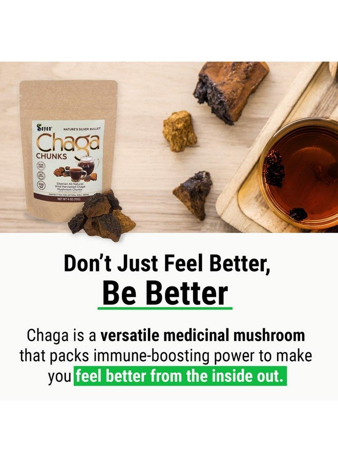 sayan Siberian Pure Raw Chaga Mushroom Chunks With Black Top Crust 4 Oz / 113 G Premium Wild Forest Harvested Super Antioxidant Tea Supports Immune System And Digestive Health - Image 5