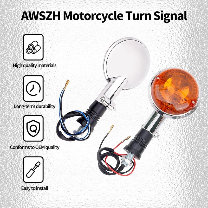 ضوء مؤشر إشارة الانعطاف الخلفي العالمي للدراجات النارية متوافق مع Yamaha XV250 V Star 250 2008-2014 V Star 650 1998-2004 XV1100 V Star 1100 Virago 1000 XV 535 Virago 535 XJ700X XJ750 - Image 5