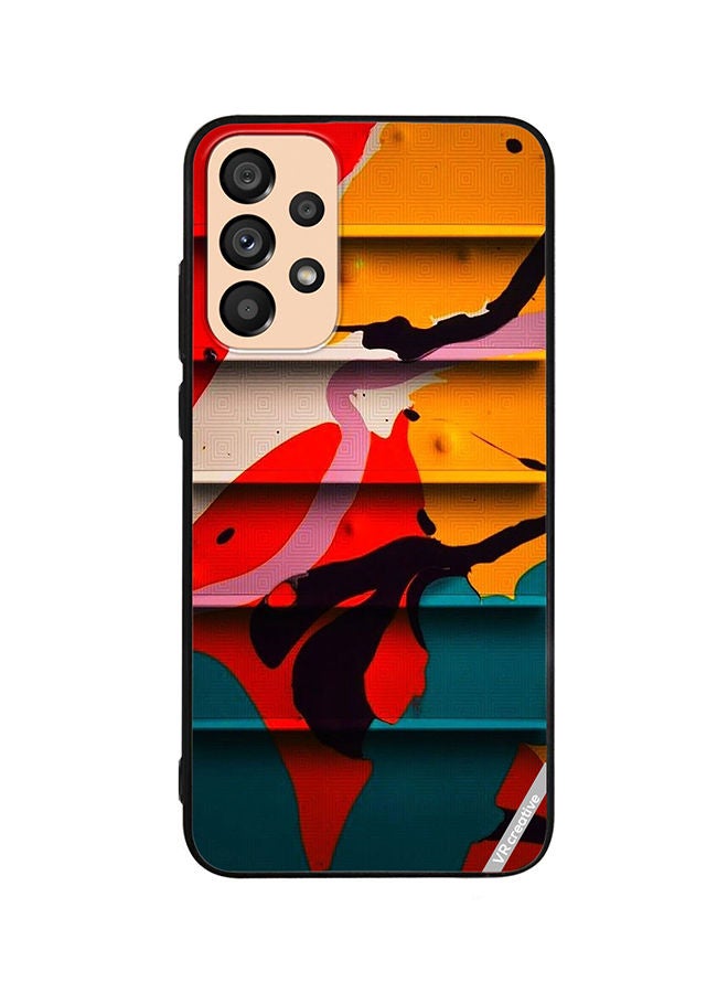 VR CREATIVE غطاء حماية لجهاز سامسونج جالاكسي A73 5G بتصميم طلاء الشارع متعدد الألوان - Image 1