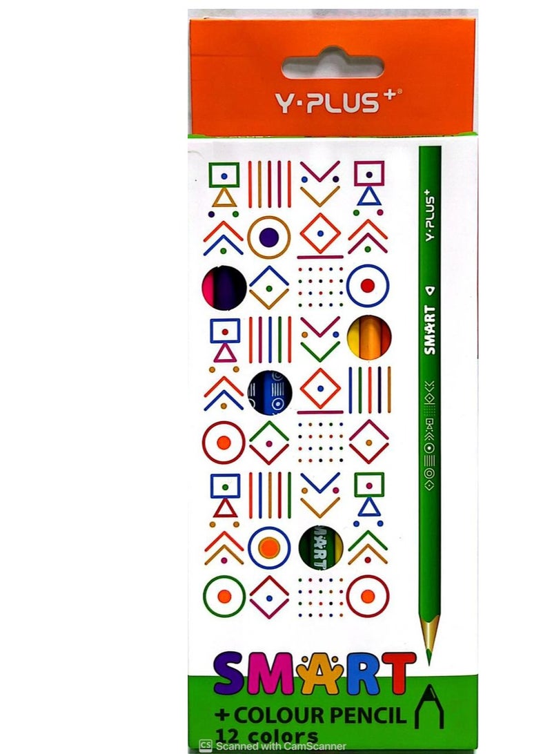 Y plus+ 12-Piece Colour Pencils Multicolour - Image 1