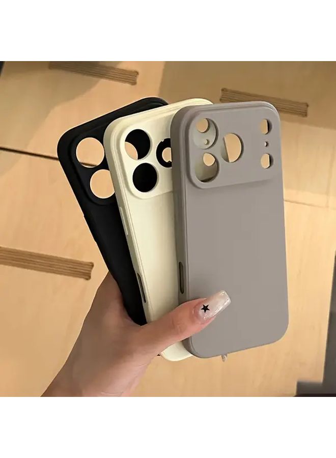 غطاء هاتف أسود من مادة TPU مقاوم للصدمات لجهاز iPhone 16 Pro Max - Image 1