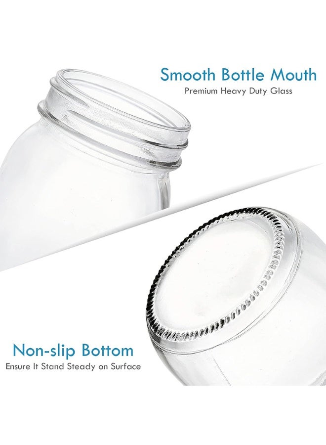 آي كي مجموعة أوعية تخزين زجاجية 6 قطع سعة 32 أونصة | زجاج شفاف آمن للطعام | غطاء معدني لولبي محكم الإغلاق | مناسب لغسالة الصحون والثلاجة | استخدامات متعددة للعائلة - Image 2