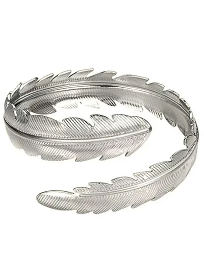 Take Two Take Two Silver Leaf Cuff Bracelet