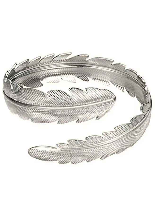 تايك تو Take Two Silver Leaf Cuff Bracelet