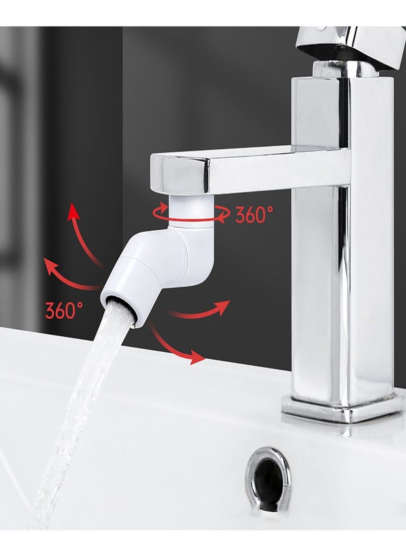 Inder - 720 Rotating Kitchen Sink Faucet Extender Universal Bathroom Sink Faucet Head Multi-purpose Water Saving Splash-proof Filter Tap Extender (White) - Image 1