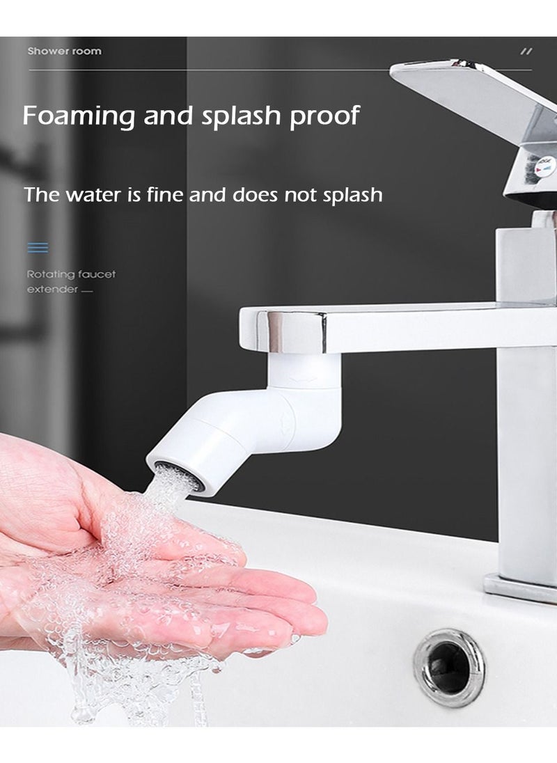 Inder - 720 Rotating Kitchen Sink Faucet Extender Universal Bathroom Sink Faucet Head Multi-purpose Water Saving Splash-proof Filter Tap Extender (White) - Image 1