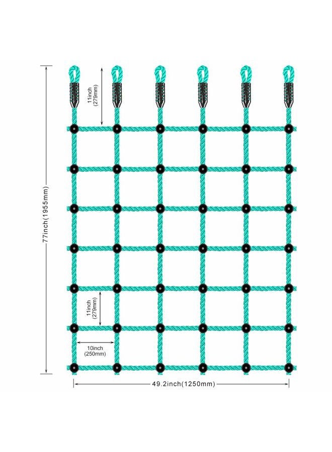BeneLabel شبكة تسلق البضائع 49" × 77" شبكة تسلق داخلية، شبكة حبال خارجية للعب في الملعب لشجرة المنزل مصنوعة من نايلون 100% - Image 2