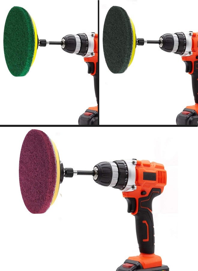 GOH DODD Power Scrubber Pads Drill Attachment, GOH DODD 26 Pieces 4 Inch Headlight Restoration Kit Drill Brush Scouring Cleaning Pads for Kitchen, Bathroom, Grout, Carpet, Shower, Tub, Grill,Tile, Sanding - Image 4