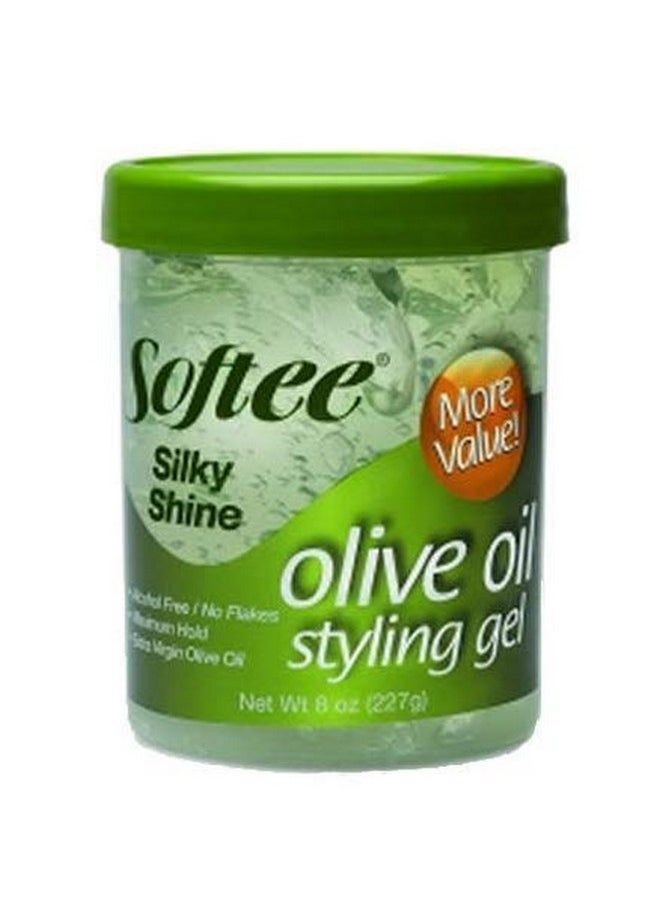 Softee Silky Shine Olive Oil Styling Gel 8 Oz  - Image 1