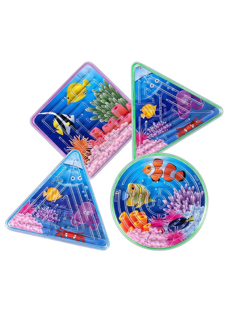 BOLAND Fish Labyrinth Game Ocean Motifs 4-Pack - Image 1