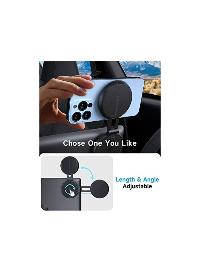 Tesla Phone Mount, MagSafe Car Mount for Tesla Model 3 Model Y, Foldable Hidden Magnetic Phone Mount Fit for iPhone 14 13 12 Series and All Phone, Tesla Model 3 Accessories, Tesla Model Y Accessories - Image 3