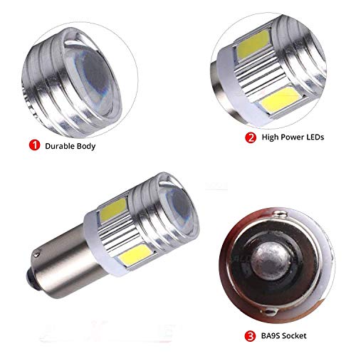 SARTE 6 SMD Led Parking Light Bulb For BA9S Socket Compatible With Bullet 350 (White, 4 Pcs) - Image 5