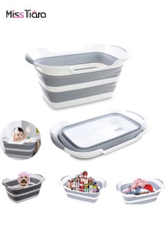 Pet Tub Portable Washing Tub Foldable Multifunction Collapsible Bathtub Laundry Basket Storage Basin Shower Basin Folding with Drainage Hole - pzsku/ZEE134443D403D429F8B6Z/45/_/1670382251/1879f13f-cc33-4f98-8b6d-38ed754af187