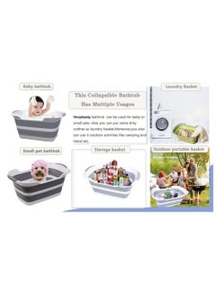 Pet Tub Portable Washing Tub Foldable Multifunction Collapsible Bathtub Laundry Basket Storage Basin Shower Basin Folding with Drainage Hole - pzsku/ZEE134443D403D429F8B6Z/45/_/1670382252/26d6ac08-4e7c-40f7-88ae-de4427464a6a