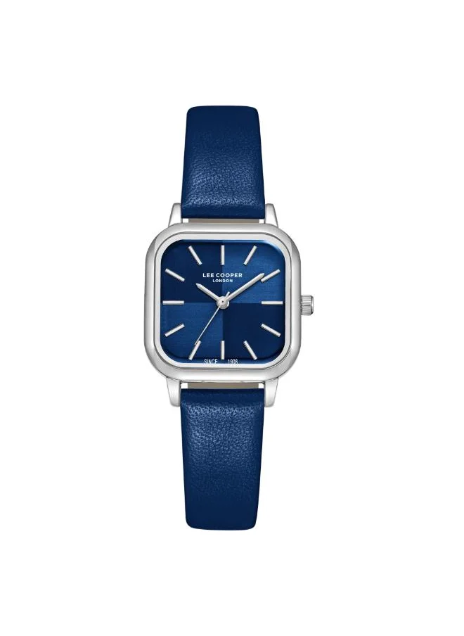 Lee Cooper Women's Analog Display Watch With Dark Blue Leather Strap - LC08152.399