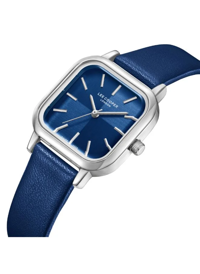 Lee Cooper Women's Analog Display Watch With Dark Blue Leather Strap - LC08152.399