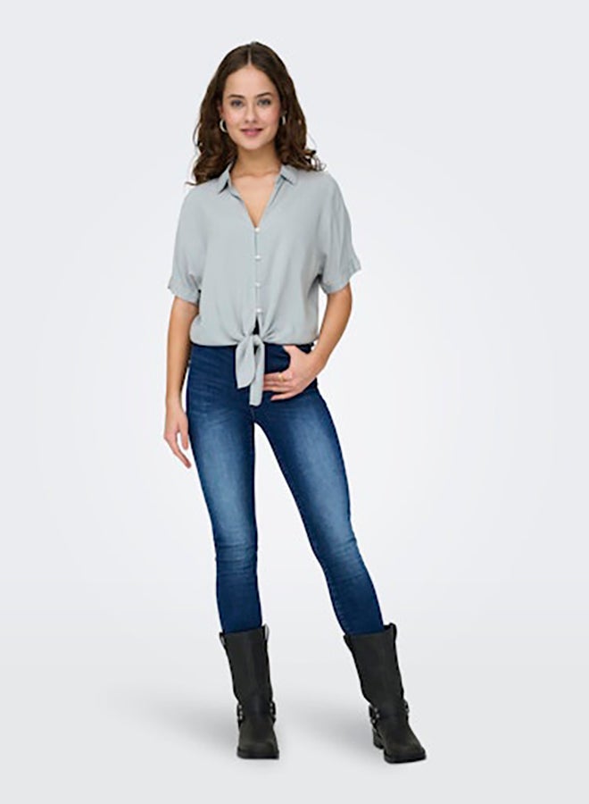 ONLY ONLY Womens Nova Life Shortsleeve Knot Shirt  - Image 2