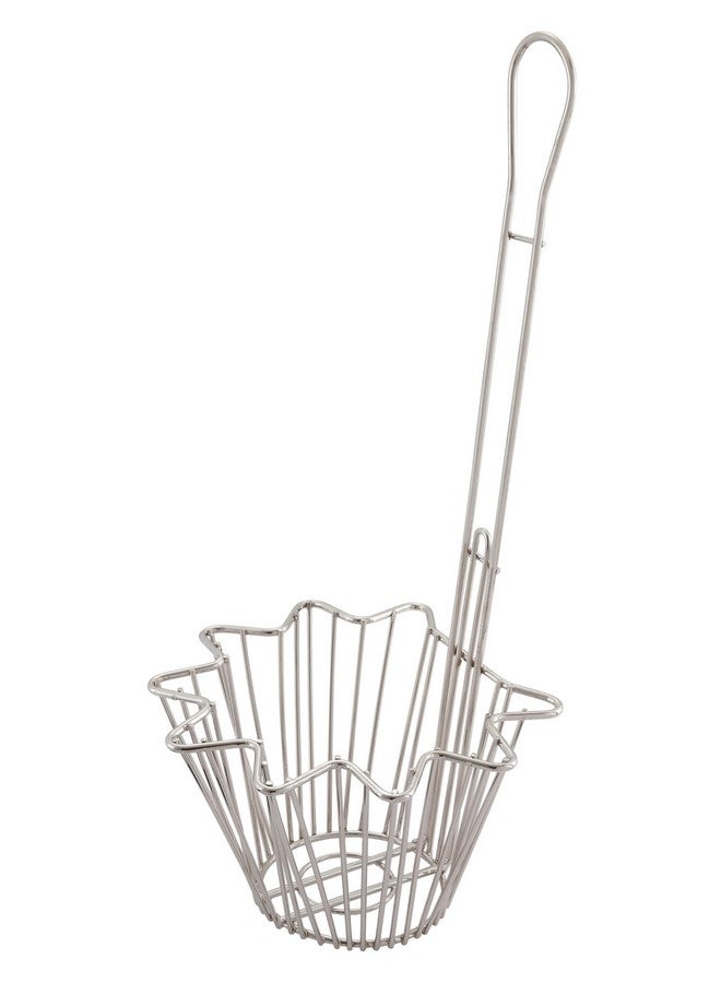 Winco TB-20 Taco Salad Bowl Fry Basket, Round, 18" Hdl TB-20-Round, Chrome, Medium