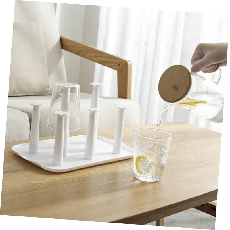 Plastic Cup Drying Rack Upside Down Design For Easy Draining Kitchen Storage Tray - Image 3