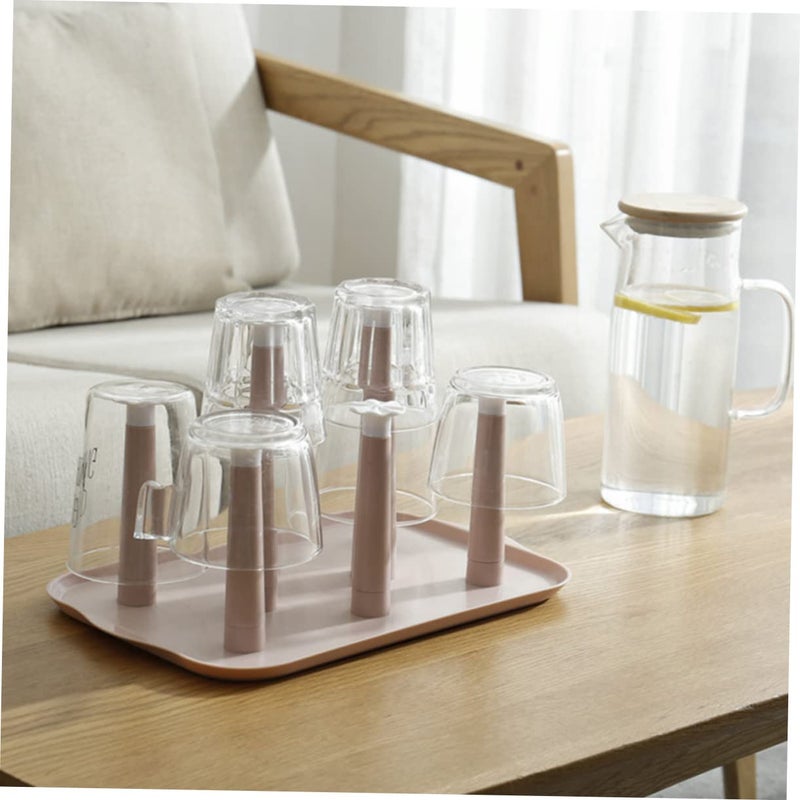 Plastic Cup Drying Rack Upside Down Design For Easy Draining Kitchen Storage Tray - Image 5