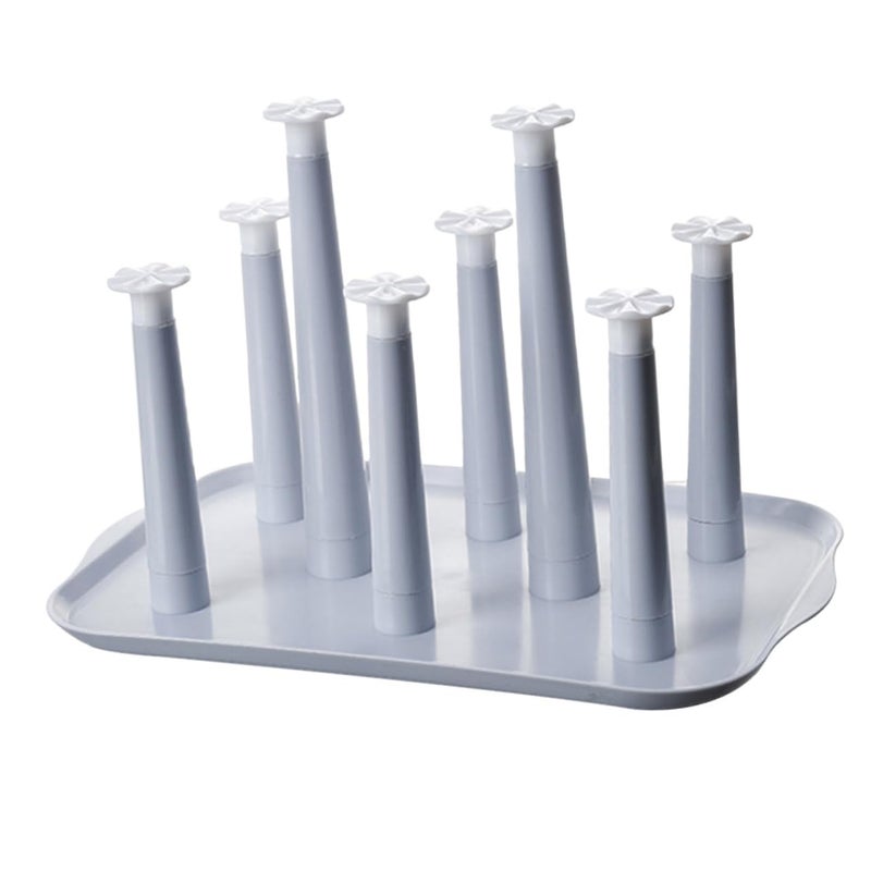 Plastic Cup Drying Rack Upside Down Design For Easy Draining Kitchen Storage Tray - Image 2