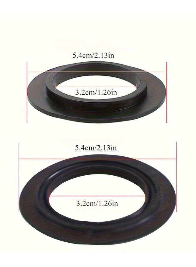 قطعتان من حلقات مانع التسرب المطاطية الأسود لمصرف الحوض ٣٢ مم × ٥٤ مم، طوق تصريف مانع للتسرب - Image 3