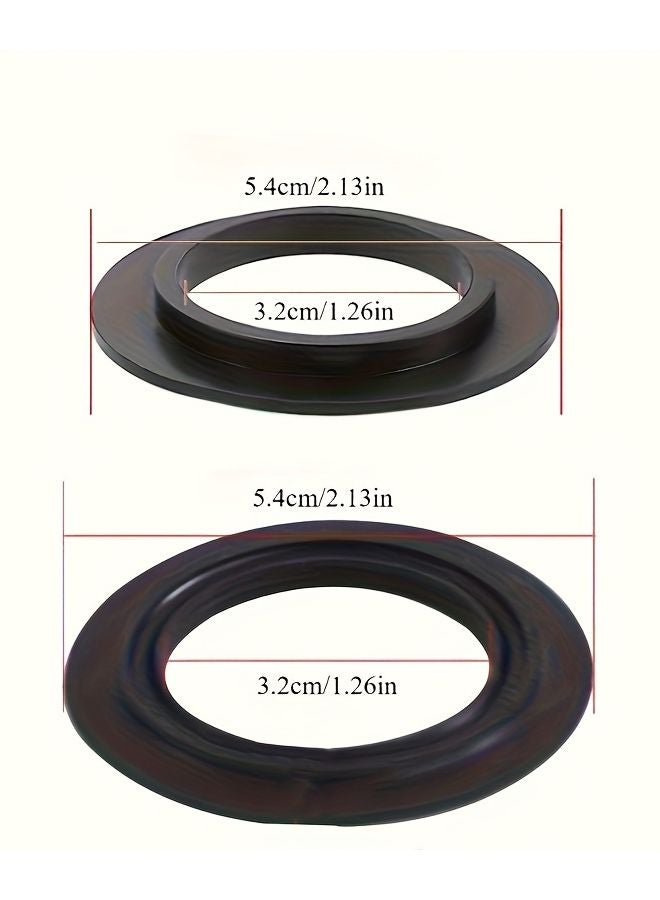 قطعتان من حلقات مانع التسرب المطاطية الأسود لمصرف الحوض ٣٢ مم × ٥٤ مم، طوق تصريف مانع للتسرب - Image 1