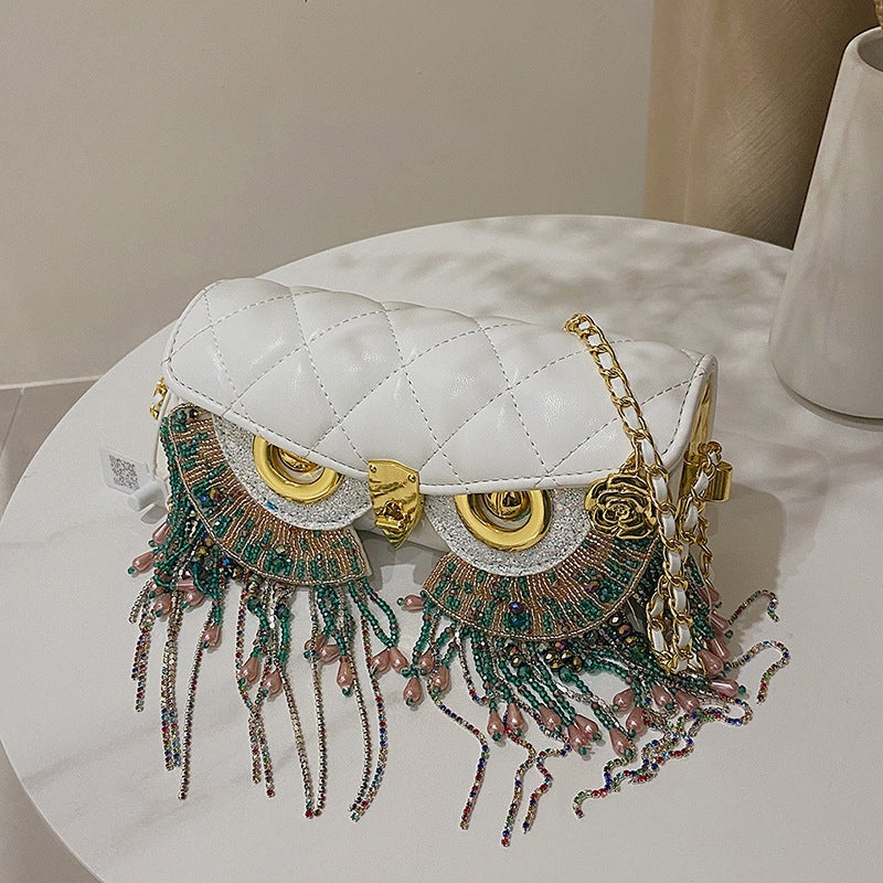 Internet Celebrant Rhombic Chain Bag Fashion Crossbody Small Bag Trendy Owl Shoulder Women'S Bag Simple Fashion - Image 4