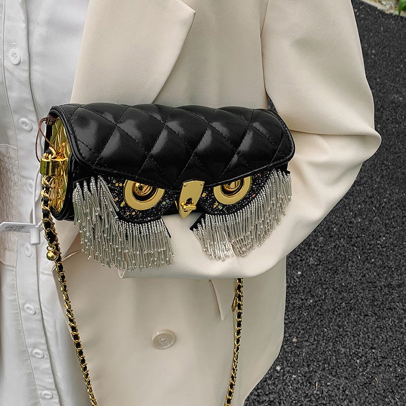 Internet Celebrant Rhombic Chain Bag Fashion Crossbody Small Bag Trendy Owl Shoulder Women'S Bag Simple Fashion - Image 2