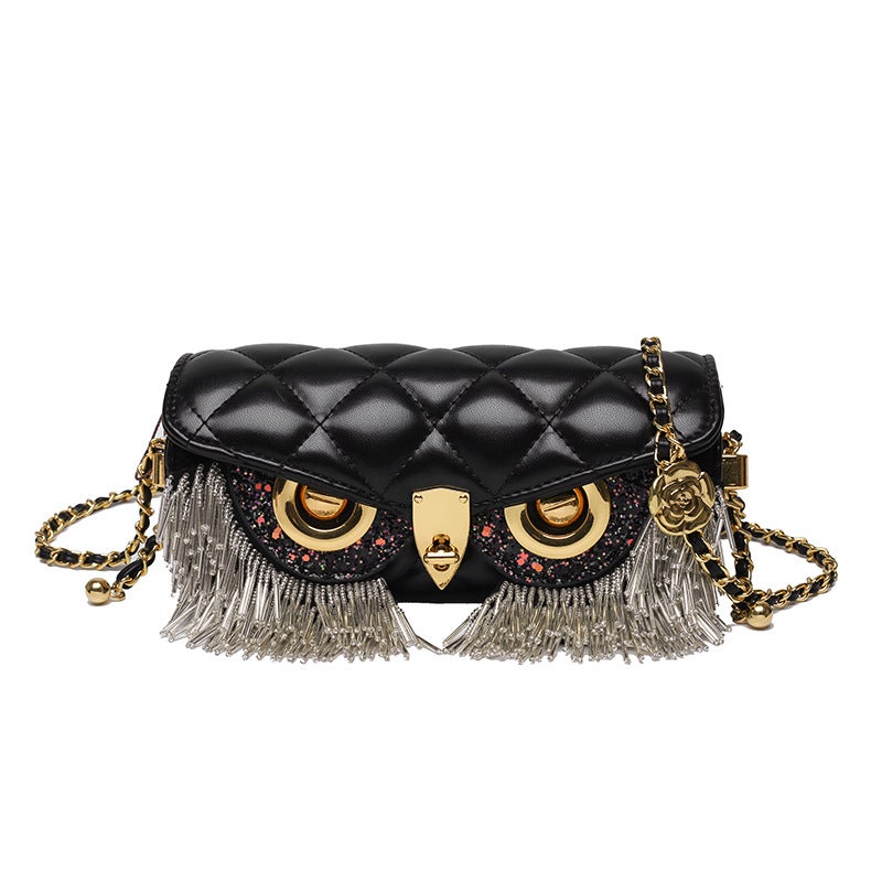 Internet Celebrant Rhombic Chain Bag Fashion Crossbody Small Bag Trendy Owl Shoulder Women'S Bag Simple Fashion - Image 1